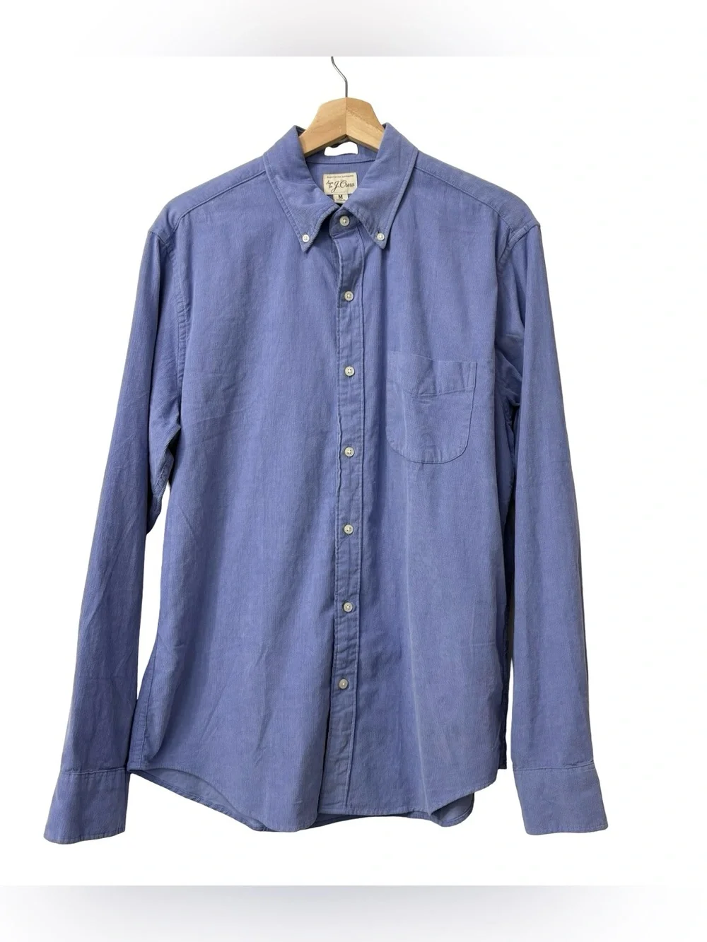 J crew Lavender Fine Wale Corduroy Shirt Size Medium Classic